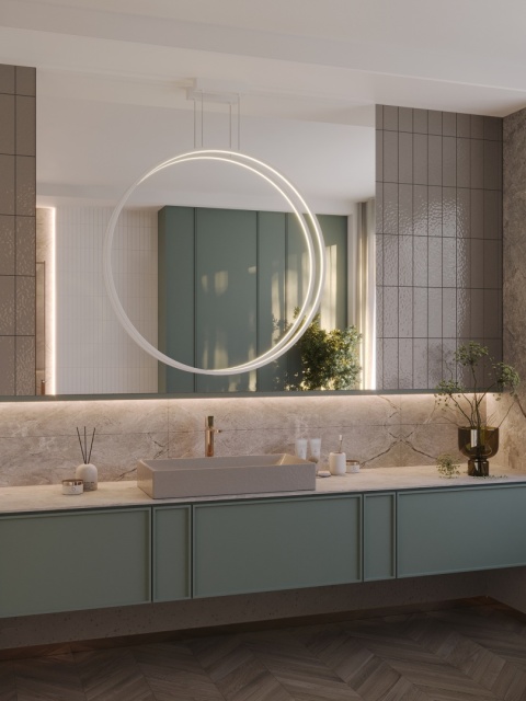 LAMPA WISZĄCA VISUAL VER, BIAŁA 80cm