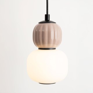 LAMPA WISZACA MODERN 5W, OPAL + MEDIUM BROWN