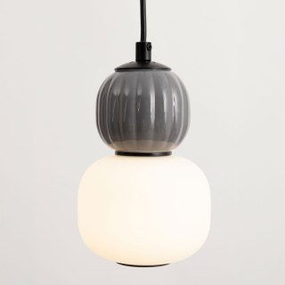 LAMPA WISZACA MODERN 5W, OPAL + DARK GREY
