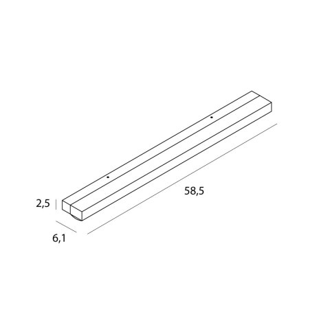 KINKIET TRIO 59cm, CZARNY, IP44, neutralny