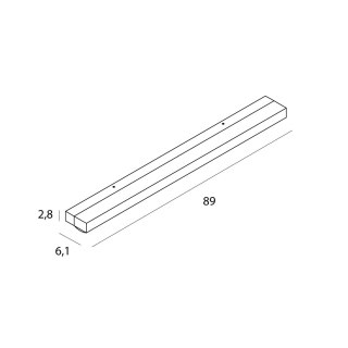 KINKIET TRIO 89cm, CZARNY, IP44, neutralny