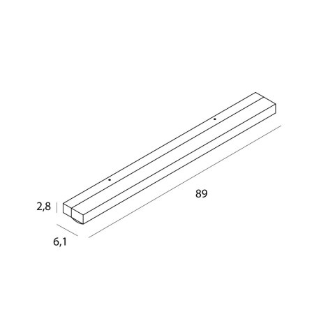 KINKIET TRIO 89cm, CZARNY, IP44, neutralny