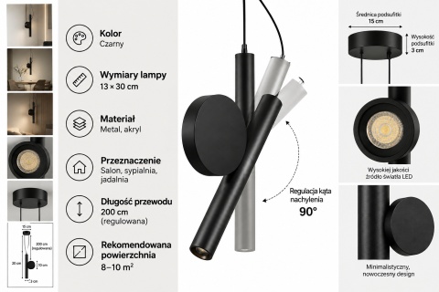 LAMPA MONO Black