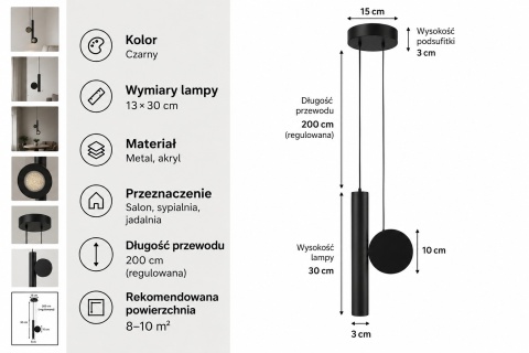 LAMPA MONO Black