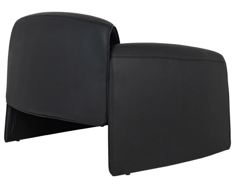 Fotel FLESSI czarny, ekoskóra, modernistyczny