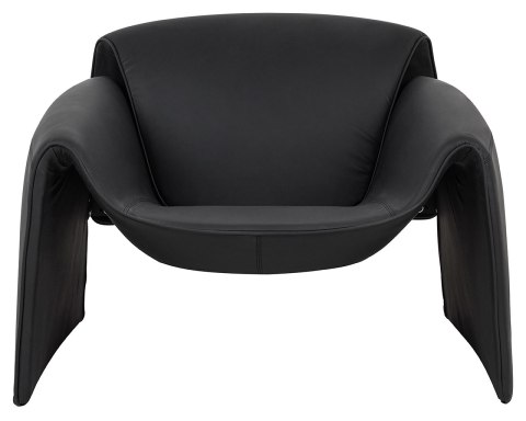 Fotel FLESSI czarny, ekoskóra, modernistyczny