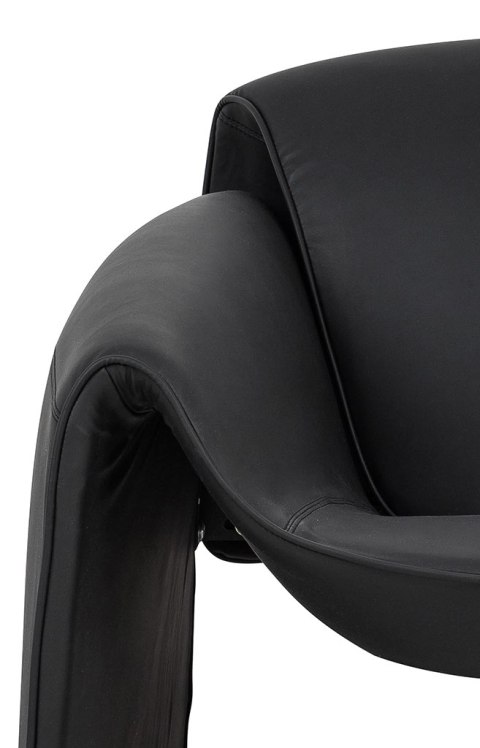 Fotel FLESSI czarny, ekoskóra, modernistyczny
