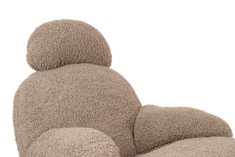 Fotel bujany PLUSH TEDDY ciemny beżowy tapicerowany