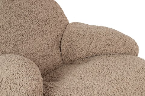 Fotel bujany PLUSH TEDDY ciemny beżowy tapicerowany