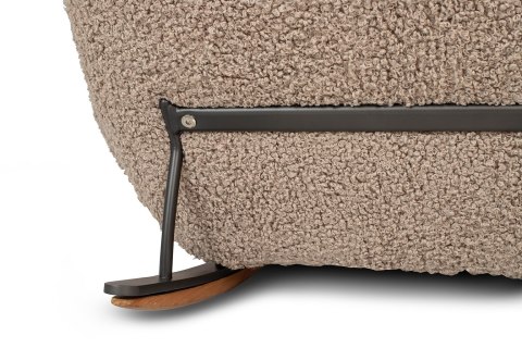 Fotel bujany PLUSH TEDDY ciemny beżowy tapicerowany