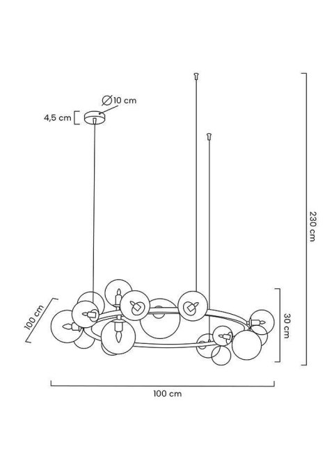 Lampa wisząca ALURE 120 czarna