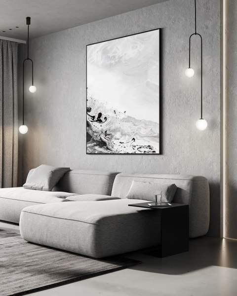 Lampa wisząca LOW czarna