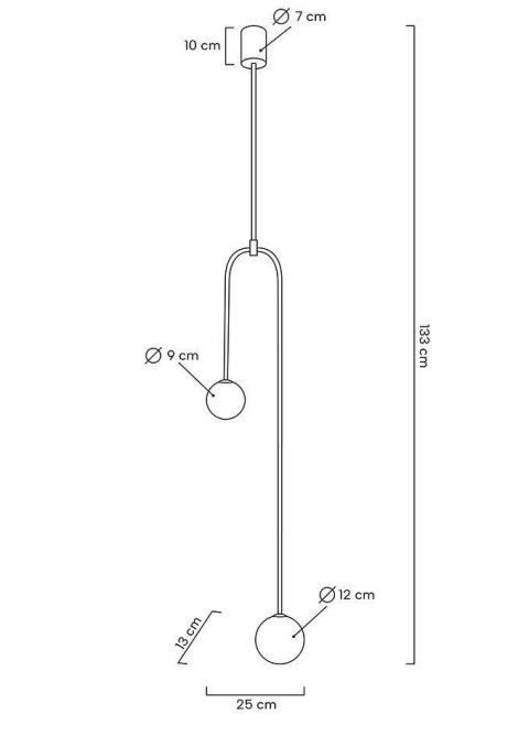 Lampa wisząca LOW czarna
