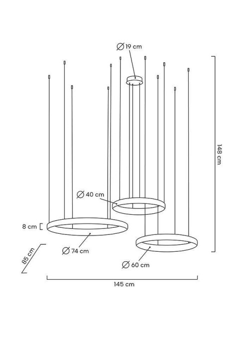 Lampa wisząca LIBERTY 3A złota