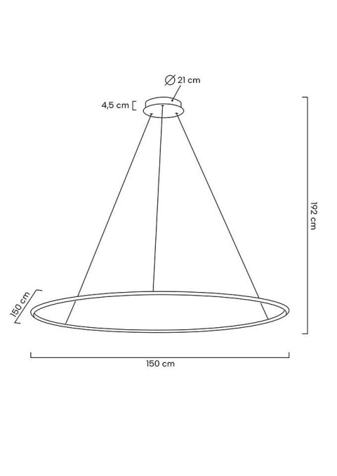 Lampa wisząca RING SLIM 150 złota