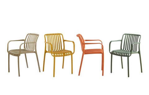 Krzesło STRIPS ARM pomarańczowe